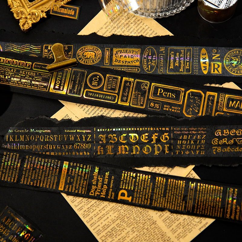 gold foil washi tape bronzing PET tape