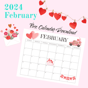 Free Download February 2024 Calendar