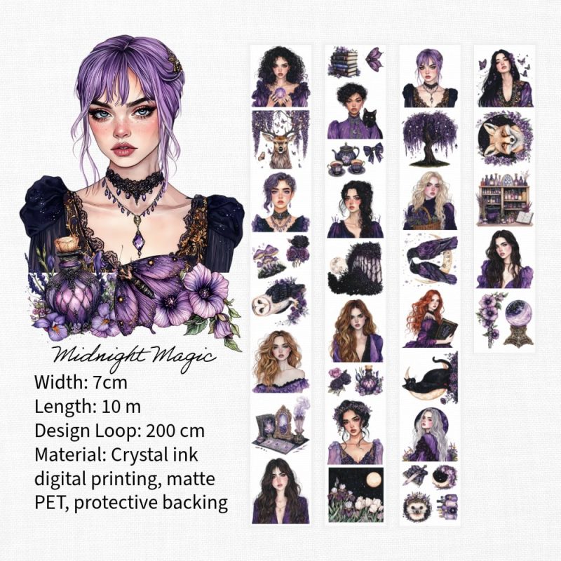 Purple Witch PET Washi Tape