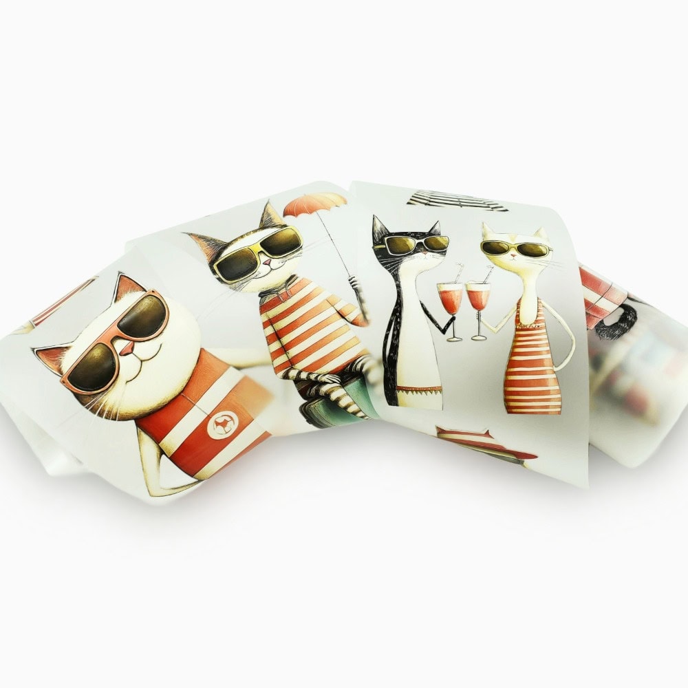 Quirky, Retro, Cool Cat PET Washi Tape