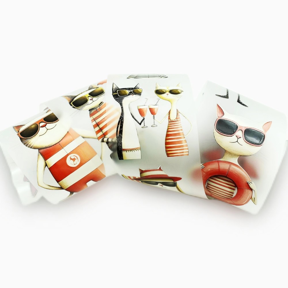 Quirky, Retro, Cool Cat PET Washi Tape