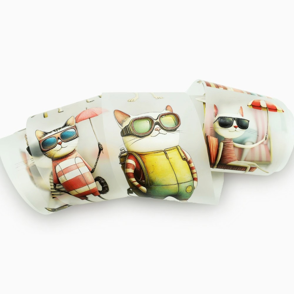 Quirky, Retro, Cool Cat PET Washi Tape