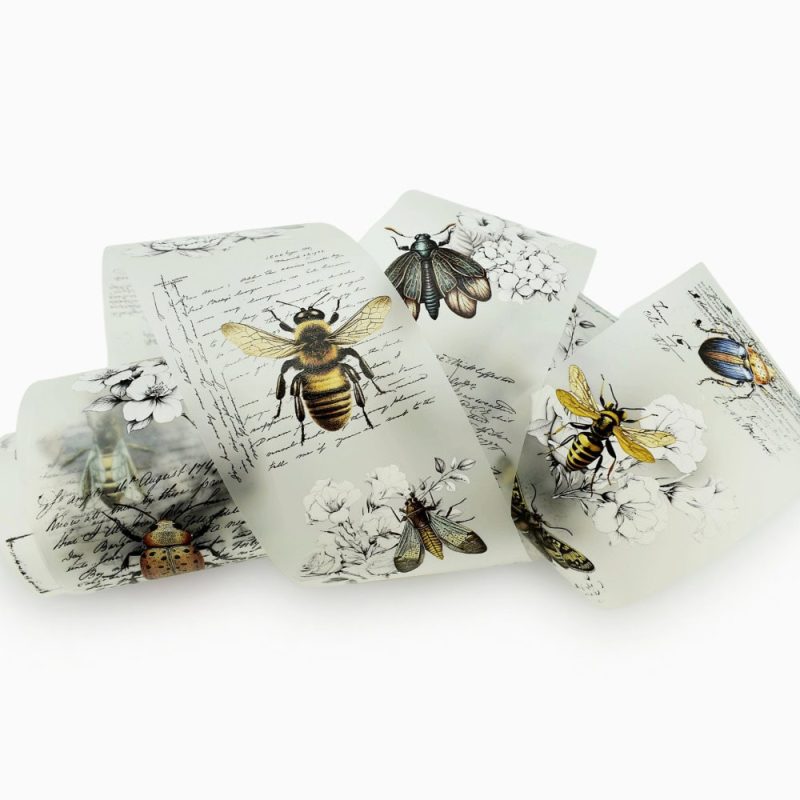 Butterflies, beetles, bees, vintage insects PET tape