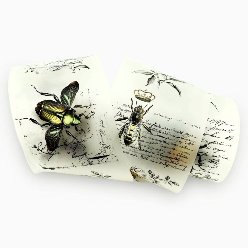 Butterflies, beetles, bees, vintage insects PET tape
