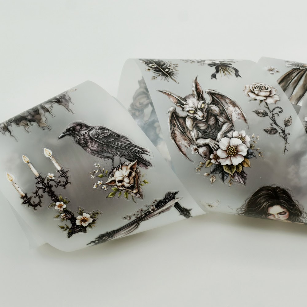 dark romantic stationery tape