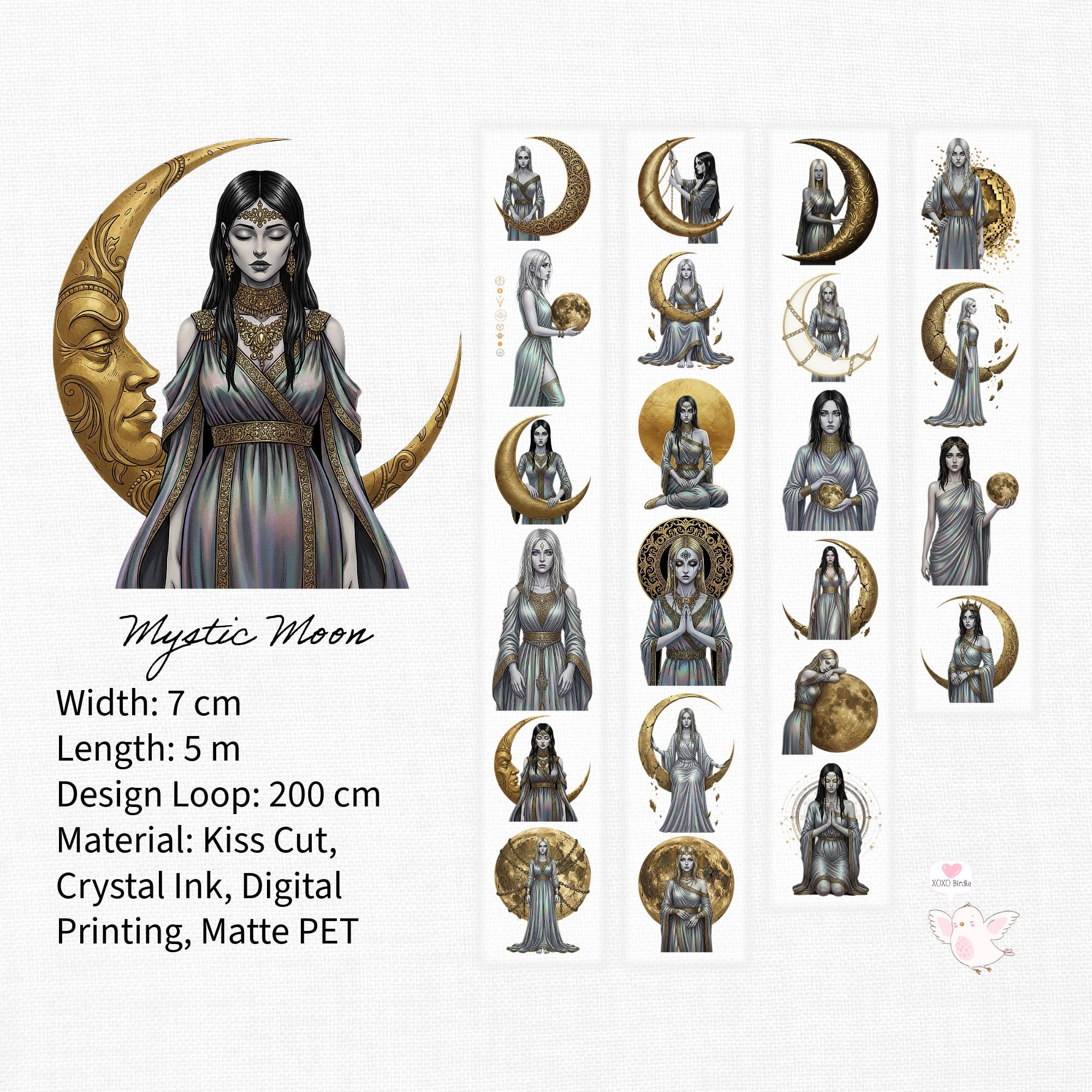 celestial goddess stickers